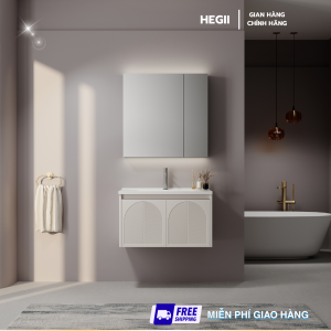 BỘ TỦ CHẬU RỬA MẶT HEGII CURVE C80 SERIES (TREO TƯỜNG PHONG CÁCH HIỆN ĐẠI)