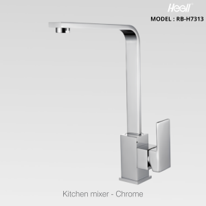 Vòi Rửa Bát HEGll RB-H7313 Mạ Chrome – Kiệt Tác Hình Khối Cho Gian Bếp Đương Đại