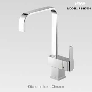 Vòi Rửa Bát HEGll RB-H7001 Mạ Chrome – Kiệt Tác Hình Khối Cho Gian Bếp Đương Đại