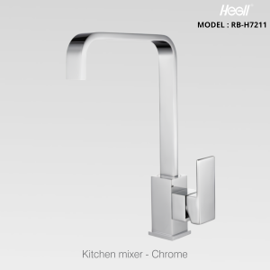 Vòi Rửa Bát HEGll  RB-H7211 Mạ Chrome – Kiệt Tác Hình Khối Cho Gian Bếp Đương Đại