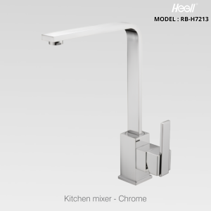 Vòi Rửa Bát HEGll RB-H7213 Mạ Chrome – Kiệt Tác Hình Khối Cho Gian Bếp Đương Đại