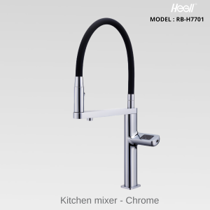 Vòi Rửa Bát Cần Mềm HEGll RB-H7701 Mạ Chrome – Trải Nghiệm Bếp Chuyên Nghiệp Tại Gia