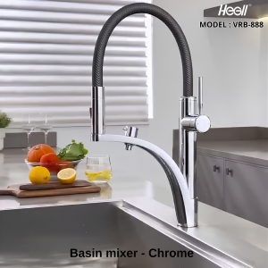 Vòi Rửa Bát Cần Mềm HEGll MODEL : VRB-888 Mạ Chrome – Trải Nghiệm Bếp Chuyên Nghiệp Tại Gia