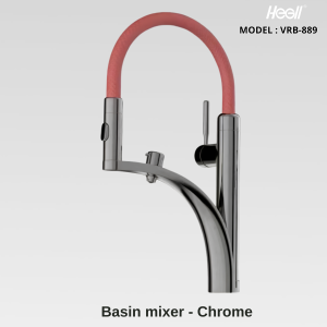 Vòi Rửa Bát Cần Mềm HEGll MODEL :VRB-889 Mạ Chrome – Trải Nghiệm Bếp Chuyên Nghiệp Tại Gia